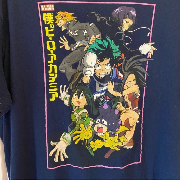 My Hero Academia Men's size 2xl Funimation Graphic short sleeve T-Shirt Blue - Picture 4 of 5